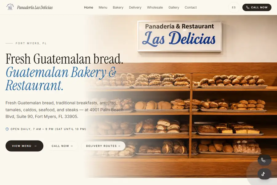 Las Delicias site preview